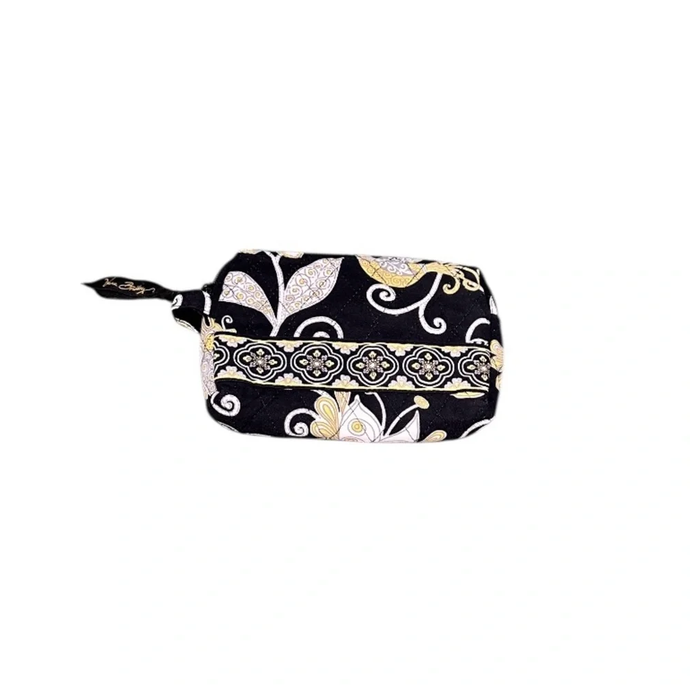 Vera Bradley Yellow Bird Retired medium makeup cosmetic toiletries lined bag